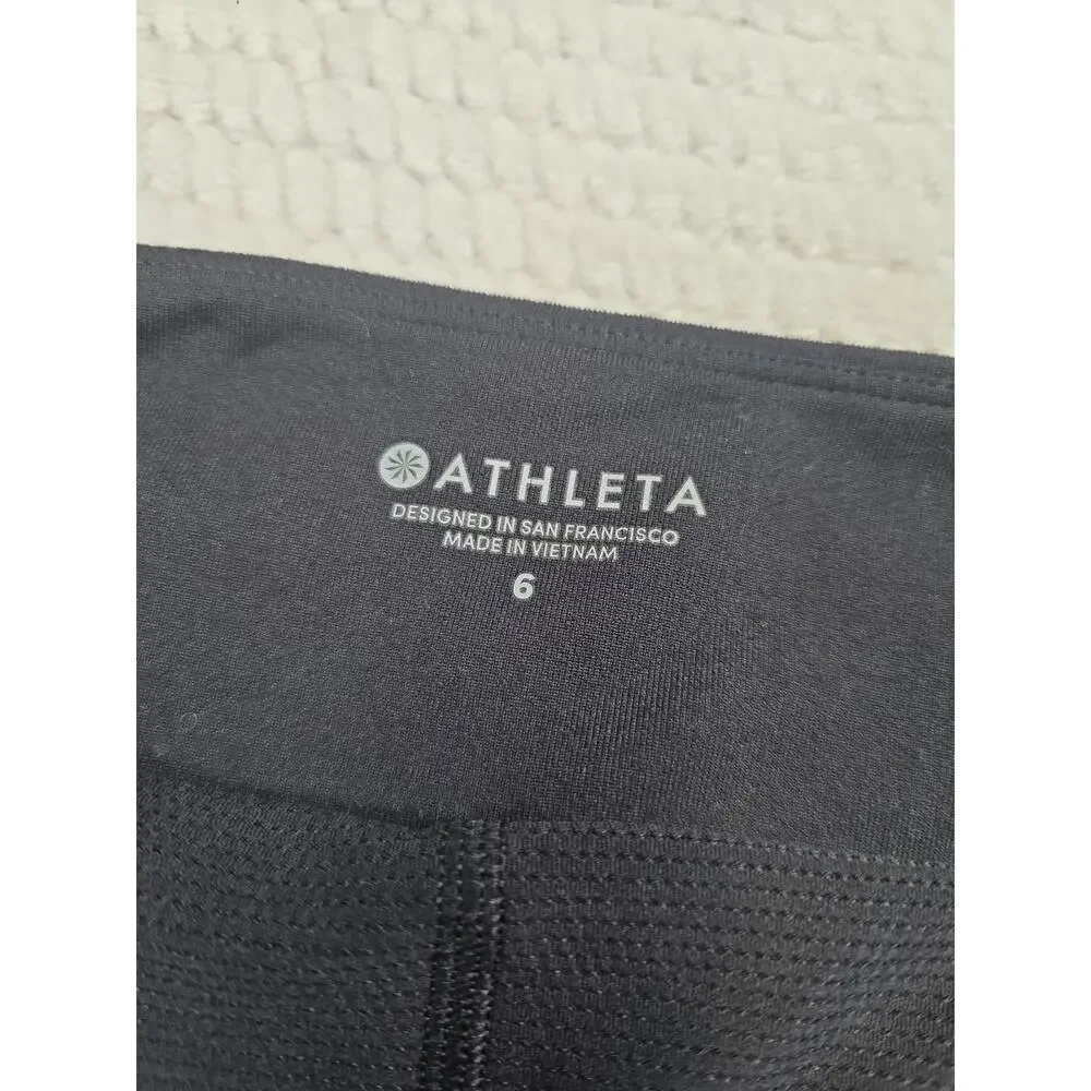 Athleta Skirt Womens 6 Black Soho Skort Skirt Pickleball Tennis Athleisure